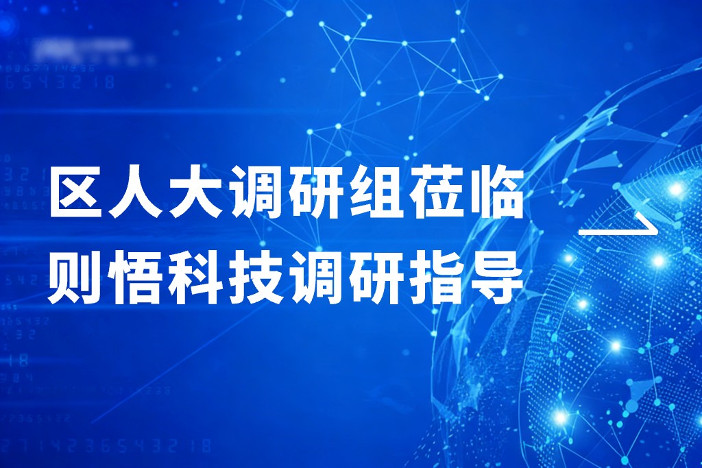 区人大调研组莅临则悟科技调研指导 赋能企业数据要素领域创新发展